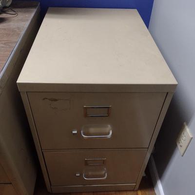 Metal Two-Drawer Filing Cabinet