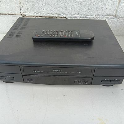 Sanyo VHS Player with VHS Movies