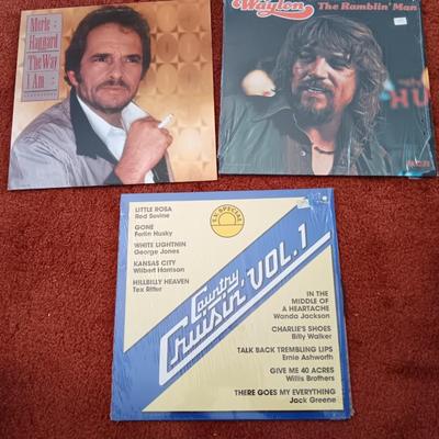 Merle Haggard & Waylon Jennings LP Records with country Cruisin' Volume 1 Album