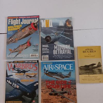 Flight Journal - War Birds - Air & Space - MHQ Military flight magazines and Howard Hughes H-4 Hercules book