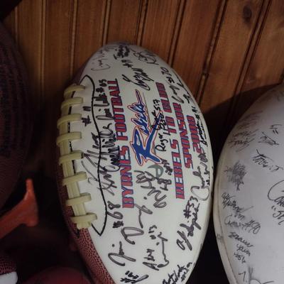 Nice Collection of Byrnes Rebels Signed Footballs and Memorabilia (Dates Unknown)