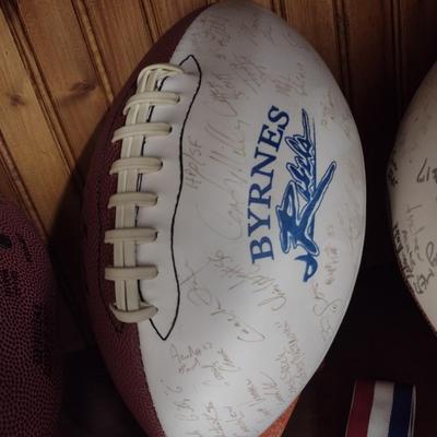 Nice Collection of Byrnes Rebels Signed Footballs and Memorabilia (Dates Unknown)