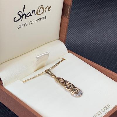 Lot 170: Made in Ireland ShanOre 10K & Diamond Necklace, 18