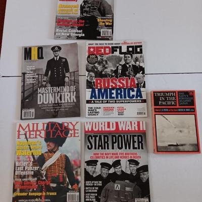 Military back Issue Magazines - WW11 Quarterly - MHQ - Red Flag - Military Heritage and Triumph in the Pacific book