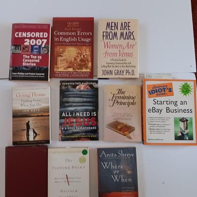 Variety of paperback books - stories & educational