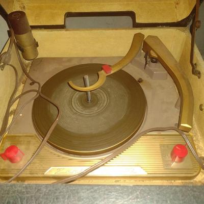 Vintage Mid Century Zenith Hi-Fi Portable Turntable
