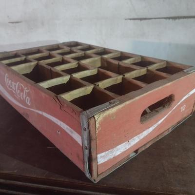 Vintage Coca-Cola Bottle Box with Wood Divider Sections