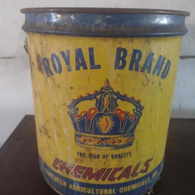 Vintage Royal Brand Chemical Hand Soap Metal Bucket