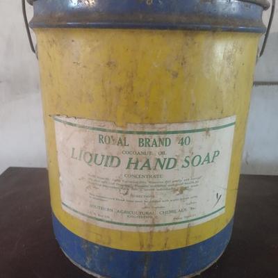 Vintage Royal Brand Chemical Hand Soap Metal Bucket
