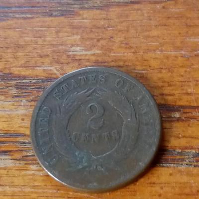 LOT 56 1865 TWO CENT PIECE