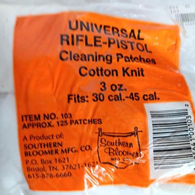 Gun cleaning items - chemicals - grease - cleaning rod and pads