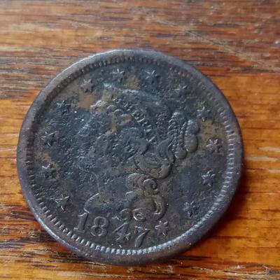 LOT 64 1847 LARGE CENT