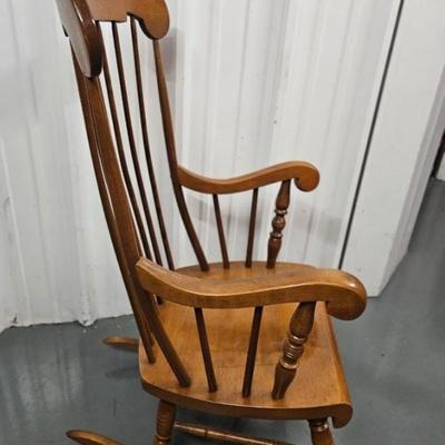 Vintage Nichols & Stone Wood Rocking Chair - Nutmeg