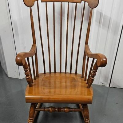 Vintage Nichols & Stone Wood Rocking Chair - Nutmeg
