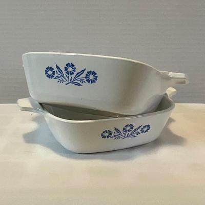 Vintage Cornflower Corning Ware 2 containers