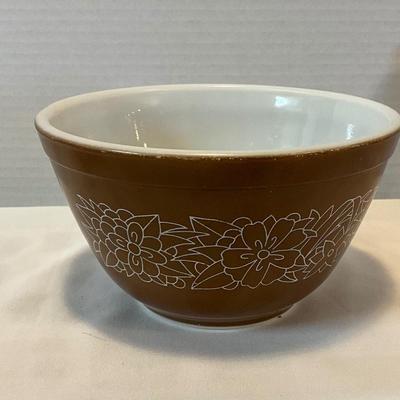 Vintage Pyrex Brown Woodland 401 Bowl