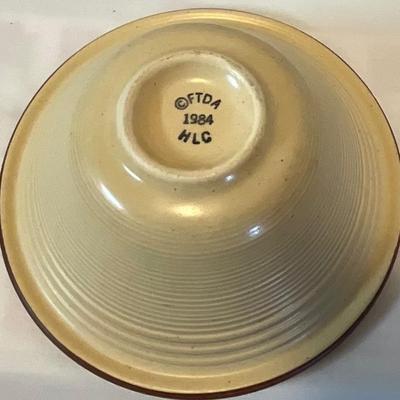 Vintage FTDA 1984 HLC Ceramic Serving Cereal Bowl