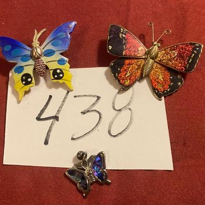 Butterfly Pins and Pendant