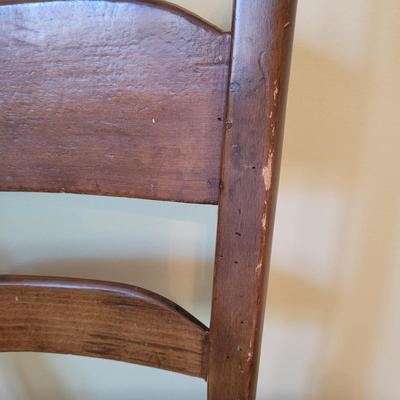 Four Wooden Chairs with Rush Woven Seats (PB-CE)