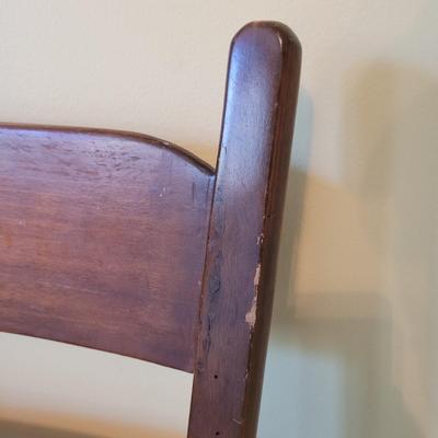 Four Wooden Chairs with Rush Woven Seats (PB-CE)