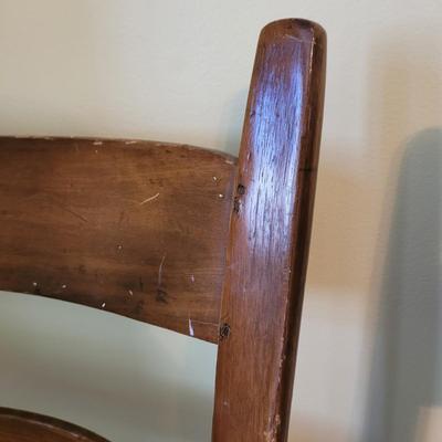 Four Wooden Chairs with Rush Woven Seats (PB-CE)