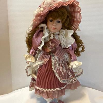 Vintage Geppeddo Porcelain Doll 16â€