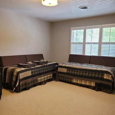 Two Twin Daybeds with Brooklinen and Woolrich Bedding (B2-CE)