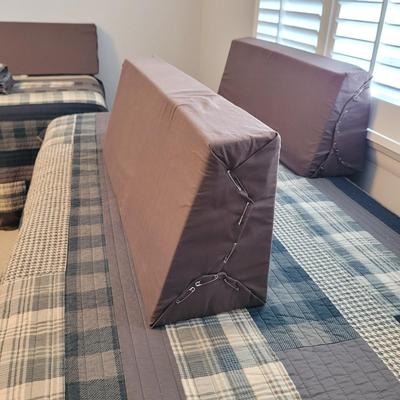 Two Twin Daybeds with Brooklinen and Woolrich Bedding (B2-CE)