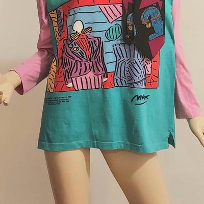 Vtg Peter Max Rare Neo Max Top/& Tie Red Room by Dega 1978