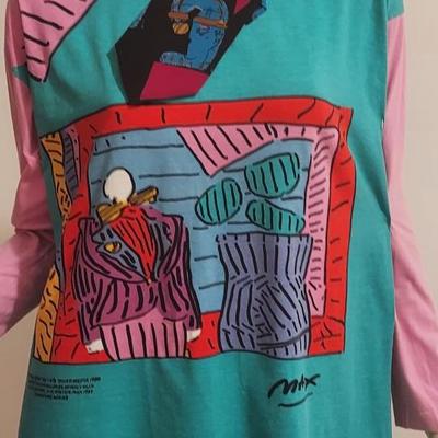 Vtg Peter Max Rare Neo Max Top/& Tie Red Room by Dega 1978