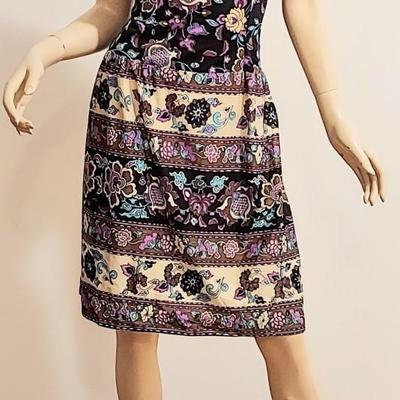Vtg 60Timeless Hay Penny Cheongsam dress Purple Hues Flower Power Creation by Marion Rigney Ltd dress