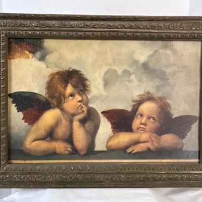 Vintage Frame, Raphael - Cherub Angels Print