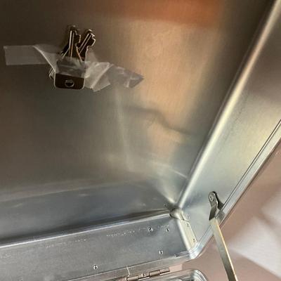 Vintage Aluminum Suitcase with Keys, 18x13x8