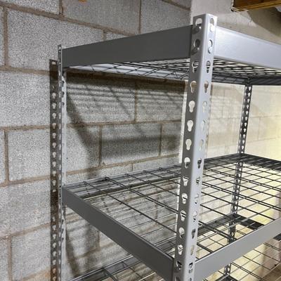 Two Metal Shelving Units With Adjustable Shelves (BS-MG)