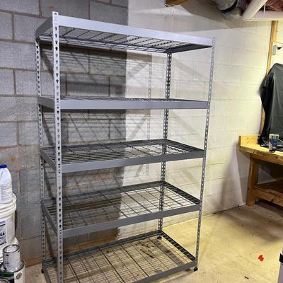 Two Metal Shelving Units With Adjustable Shelves (BS-MG)