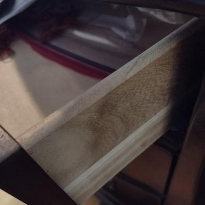 Nice Bowfront Three Drawer Mahogany Finish Bedside Dresser Choice A