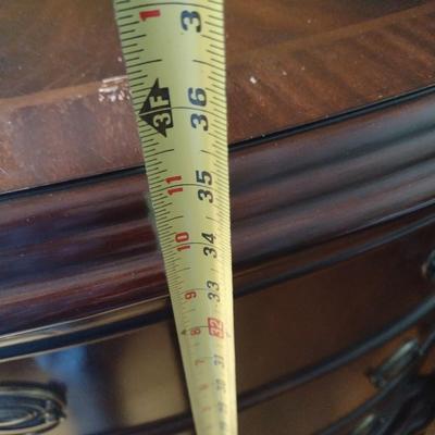 Nice Bowfront Three Drawer Mahogany Finish Bedside Dresser Choice A