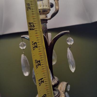 Pair of Crystal Accent Italian Rococo Style Table Lamps