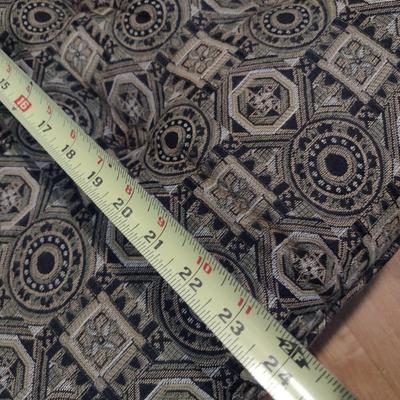 Oak Wood Upholstered Glider Sitting Chair with Gliding Ottoman