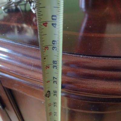 Mahogany Finish Serpentine Stretch Dress with Mirror