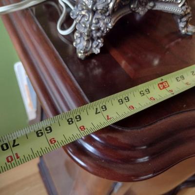 Mahogany Finish Serpentine Stretch Dress with Mirror