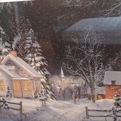 Framed Art Limit Edition Print Winter Walk by Fred Swan 143/850