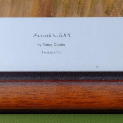 Framed Art Limited Print 'Farewell to Fall II' by Nancy Glazier 199/1200 First Edition