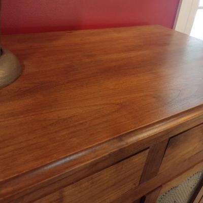 Solid Walnut Double Door Pie Safe with Punched Tin Accent Panels