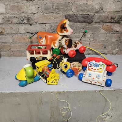 Vintage Fisher Price pull along lot