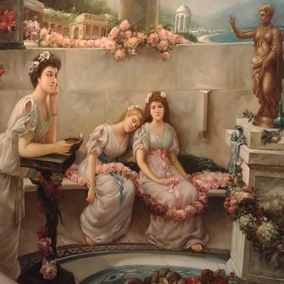 Large Classical Framed Art 'Neapolitan Maidens'