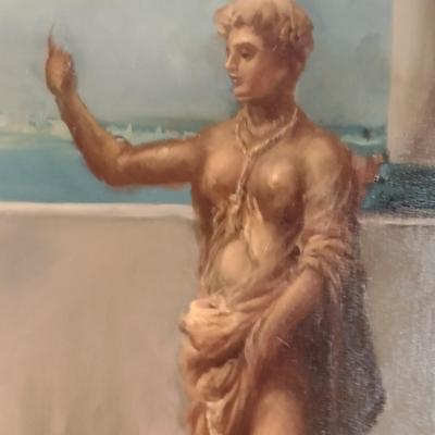 Large Classical Framed Art 'Neapolitan Maidens'
