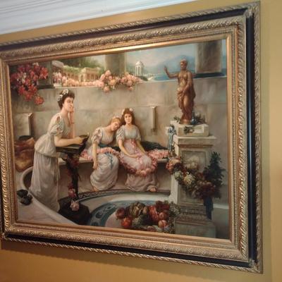 Large Classical Framed Art 'Neapolitan Maidens'