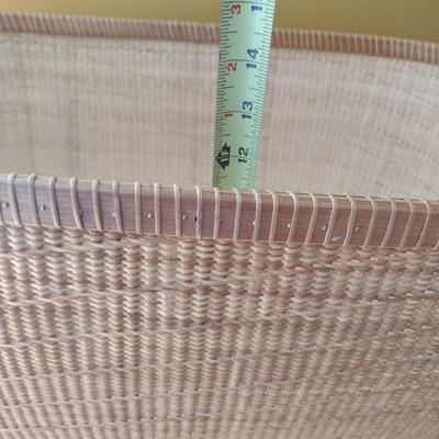 Custom Made Nantucket Basket Bassinet with Cherry Wood Frame Local Artist