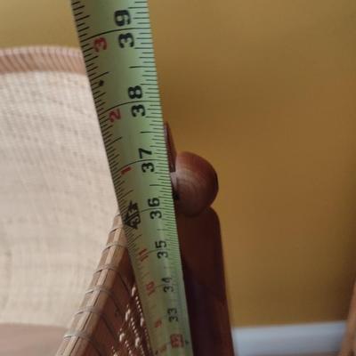 Custom Made Nantucket Basket Bassinet with Cherry Wood Frame Local Artist